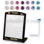 brac26 display 120 piercing nariz l bio flexible redonda 2mm 2 5mm cristal swarovski bisel distribuidor mayorista