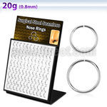 brsel1 display 96 aros nariz continuos acero quirurgico 8mm 10mm distribuidor