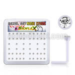 bxa36 caja piercing nariz l bio flexible redonda 2mm cristal swarovski bisel al por mayor