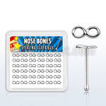 bxvfn36 caja display 36 piercing nariz hueso plata 0 6mm infinito plata lisa mayorista