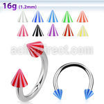cbeben barbell circular acero quirurgico conos acrilicos sombrilla playa 3mm 8mm distribuidor mayorista