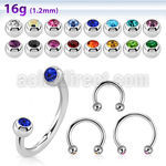 cbejb25 barbell circular acero quirurgico ceja labio bolas joya bisel 2 5mm al por mayor