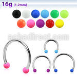cbesabl barbell circular diametro acero 316l bolas 3mm acrilico solido usar como arete distribuidor