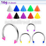 cbesacnl barbell circular diametro acero 316l conos 3mm acrilico solido usar como arete distribuidor