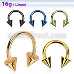 cbetcn5 barbell circular acero quirurgico anodizado conos 5mm al por mayor