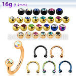 cbetjb25 barbell circular acero 316l anodizado bolas 2 5mm joya cristal bisel mayorista