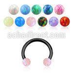 cbetop3 barbell circular acero 316l anodizado bolas opalo 3mm al por mayor