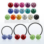 cbmtf10l barbell circular diametro acero 316l anodizado negro bolas multi cristal 10mm venta