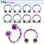 cbtlb14 barbell circular acero quirurgico pvd rayas cebra bolas 5mm distribuidor
