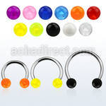 cbuvb6l barbell circular diametro acero 316l bolas 6mm acrilico uv usar como arete mayorista