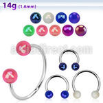 cbvbab8l barbell circular diametro acero 316l bolas 8mm recubrimiento ab acrilico usar como arete distribuidor mayorista