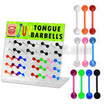 dacb54 display 40 barbells lengua acrilics flexible bolas acrilicas 6mm 16mm distribuidor mayorista
