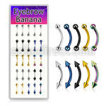 dbnem11 caja 25 bananas ceja acero quirurgico anodizado brillo espejo bolas conos 3mm 8mm distribuidor mayorista