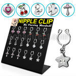 dclnp1 display 18 piercings falsos clip pezon estilos variados venta