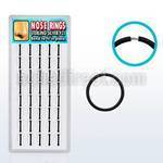 dnsm19 caja display 40 aros nariz continuos plata esterlina 925 negro 1mm 10mm al por mayor