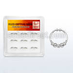 dnsm83 pequena caja 9 anillos septum falsos plata 925 1mm alambre balines bolas 12mm venta