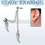er252 falsa esclava helix clip acero inoxidable plumas s vendida por pieza no por par al por mayor