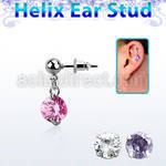 erbz383 piercing para helix acero quirurgico bola gemelas zirconia redonda 10mm s venta