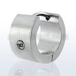 ercz3 pendiente aro huggie acero inoxidable cristal solo zirconia par suelto al por mayor
