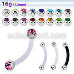fbnejb25 banana ceja bio flexible bolas 2 5mm acero joya bisel venta