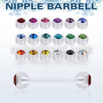 fnpajb6 bioflex barbell pezon bolas 6mm joya bisel al por mayor