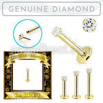 glbdi 14k gold labret 1.5mm prong set round diamond