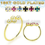 gphpm22 18k gold plated silver seamless nose ring 22g