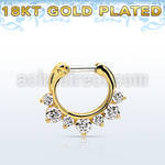 gseph14 septum click plata 925 oro 18 kts barra cierre acero 316l 3 grandes zirconia 4 zirconia venta