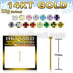 gyzm12 piercing nariz doblar tu mismo oro 14 kts 0 6mm zirconia color redonda 1 25mm distribuidor mayorista
