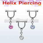 heuz1 piercing helix estribo acero quirurgico barbell bolas 3mm zirconita redonda 8mm distribuidor mayorista