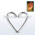 hexh aro continuo piering helix plata esterlina 925 1mm corazon daith helix tragus 12mm distribuidor