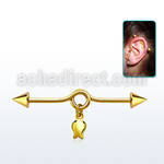 incntd16 barbell industrial loop acero 316l anodizado conos 5mm colgante acero pvd rayo al por mayor