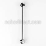indxj barbell industrial acero quirurgico bolas acrilicas rayas cebra negras blancas al por mayor