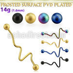 intefo5 barbell industrial corazon acero 316l anodizado bolas acero esmerilado 5mm mayorista