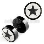 ipls5 plug falso anodizado negro logo estrella rayado laser lado 8mm venta