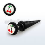 ivtpl4 expansor falso acrilico negro logo cerezas anillos goma 6mm distribuidor
