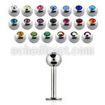 lbc4s labret acero quirurgico bola joya bisel 4mm venta