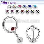 lbcsl labret acero quirurgico aro bola joya bisel 3mm al por mayor