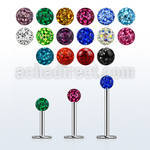 lbfr3ss labret acero quirurgico 1mm bola 3mm multi cristal ferido distribuidor mayorista