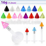 lbivcn3 labret bio flexible cono acrilico uv 3mm presion mayorista