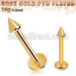 lbttcn25 labret acero 316l pvd oro rosa cono 2 5mm distribuidor mayorista