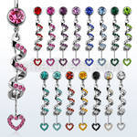 mcd477 piercing ombligo acero 316l bola joya 8mm espiral corazon 10mm distribuidor mayorista