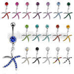 mcd643 piercing ombligo acero quirurgico bola joya bisel 8mm estrella mar 10mm mayorista