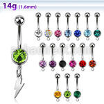 mcdlit piercing ombligo acero quirurgico bola 8mm joya bisel colgante acero liso rayo distribuidor mayorista
