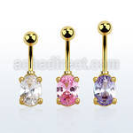 mdgz526 piercing ombligo acero 316l anodizado zirconia ovalo 7mm x 5mm venta