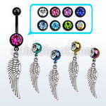 mdk653 piercing ombligo acero quirurgico pvd bola lisa 5mm bola joya 8mm ala pajaro lisa 10mm mayorista