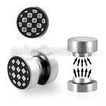 mip15 plug falso magnetico acero quirurgico logo display cuadros 8mm vendido por pieza al por mayor