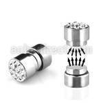 mpmc6 plug falso magnetico acero quirurgico multi cristal ferido la acero liso 6mm distribuidor mayorista