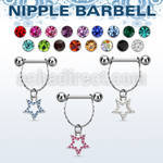 npdl18 banana pezon acero quirurgico bolas 5mm conectadas estrella cristal distribuidor