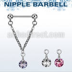 npdl1 barbell pezon acero quirurgico bolas 5mm conectadas zirconita redonda 6mm distribuidor